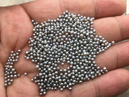 10pcs AAA 2-2.5mm gray near round freshwater seed pearls,no hole,Cultured pearl,diy pearl beads,birthday,RP1-3A-16-4