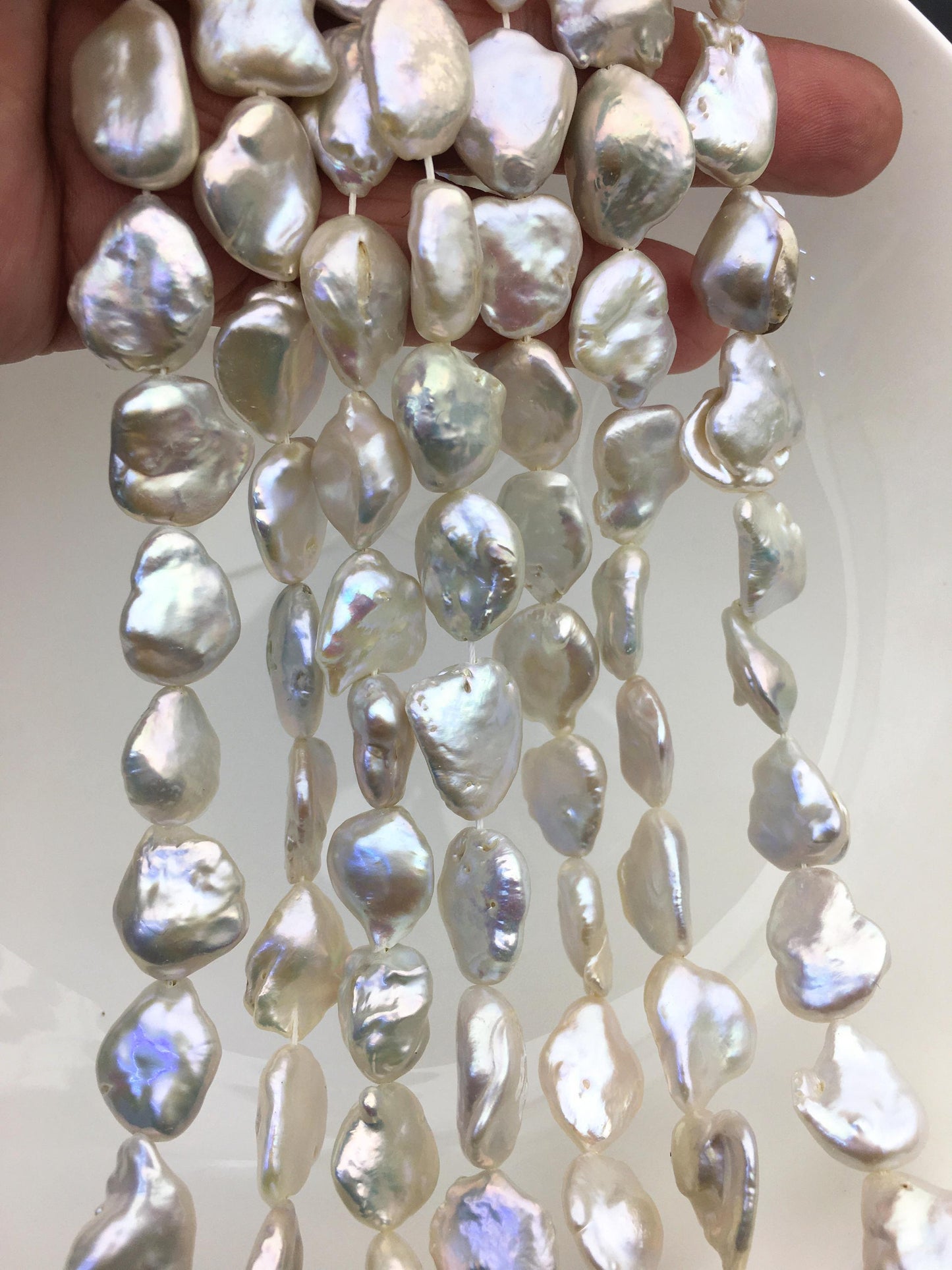 AA+ 12-14mm white baroque Freshwater Loose Pearl,ZS-200-80
