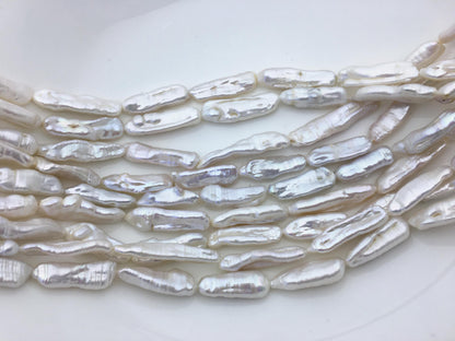 AA+ 8-10mm white Thick Keshi Biwa Pearl Necklace,ZS-200-120-13