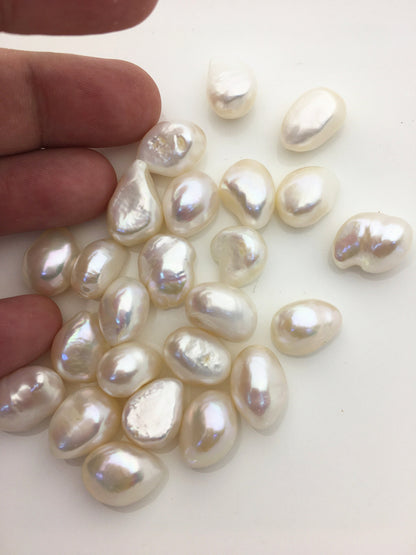 10pcs AAA 11.5-12.5mm white long nugget freshwater pearls,white baroque pearl,irregular pearl,pearl wholesale supply China, LM12-T5