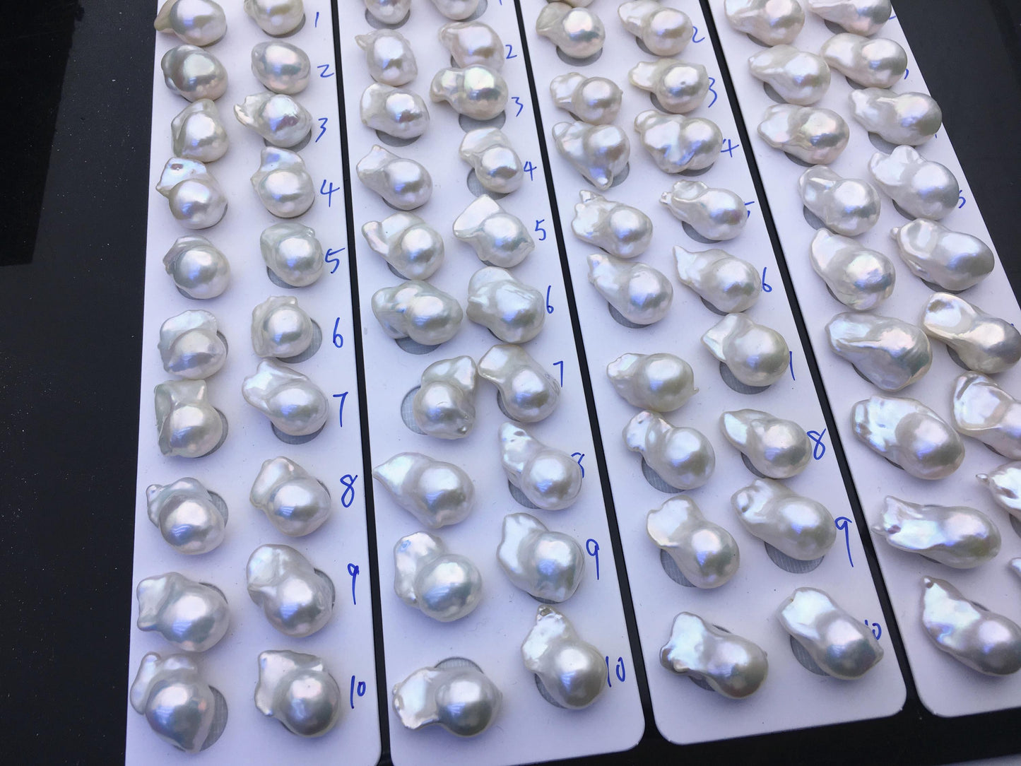 1 pair AAA 13-15x18-22mm White Flame ball Pearl Pairs-large Baroque freshwater pearl pairs,top half hole,FL15-3A-8-65