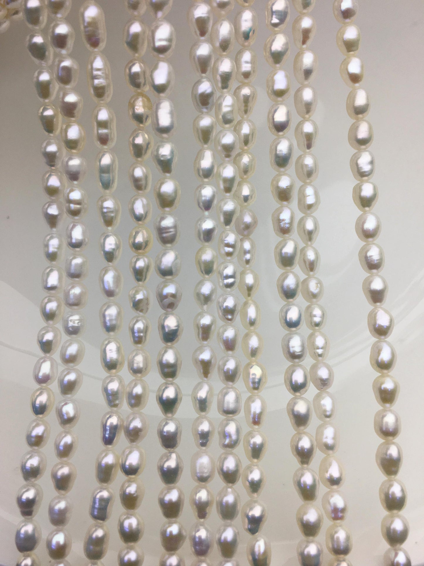 AA 4.5-5mm*5-7mm white rice freshwater pearl,Cultured white rice freshwater pearls bead,pearl necklace,DIY ,Valentine's Day gift,LR4-2A-2