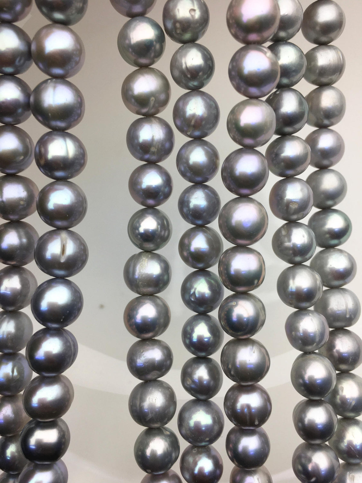 AA+ 8.3-9.2mm gray potato freshwater pearls,CR9-T1