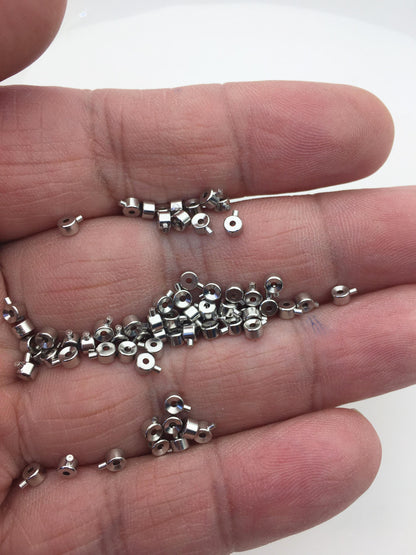 5pairs 3mm Sterling Silver Necklace End,AAL-007-3