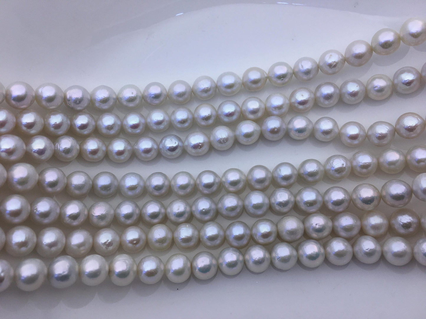 AA+ 8-10mm white near round Edison Freshwater Pearl,RP8-2A-1