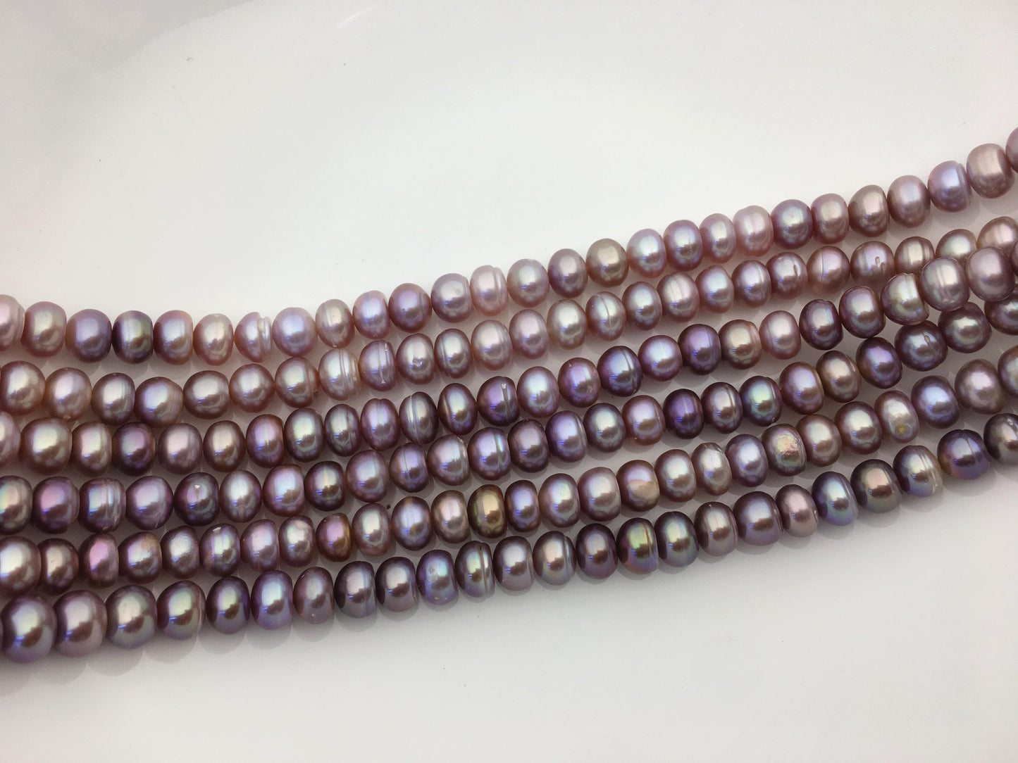 AA+ 7.5-8.3mm purple button round freshwater pearls,Rondelle pearl Beads,SM8-T4