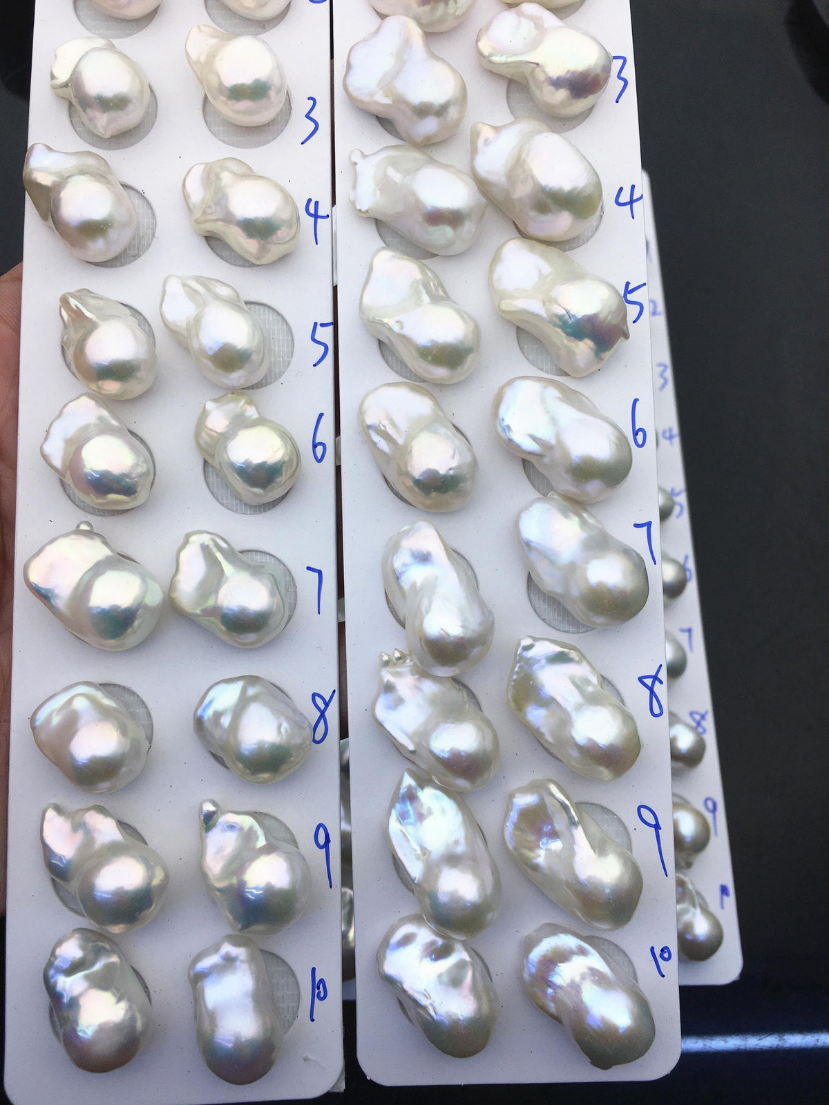 AAA 12-16x18-22mm White Flame ball Pearl Pairs - 0.9mm top half hole,large Baroque freshwater pearl pairs,FL15-3A-8-50