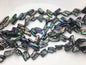 AA+ 10-14mm green blue Biwa Pearl Necklace,Genuine Fresh Water Pearl,Wedding Necklace,Mothers Day,ZS-80-10-40