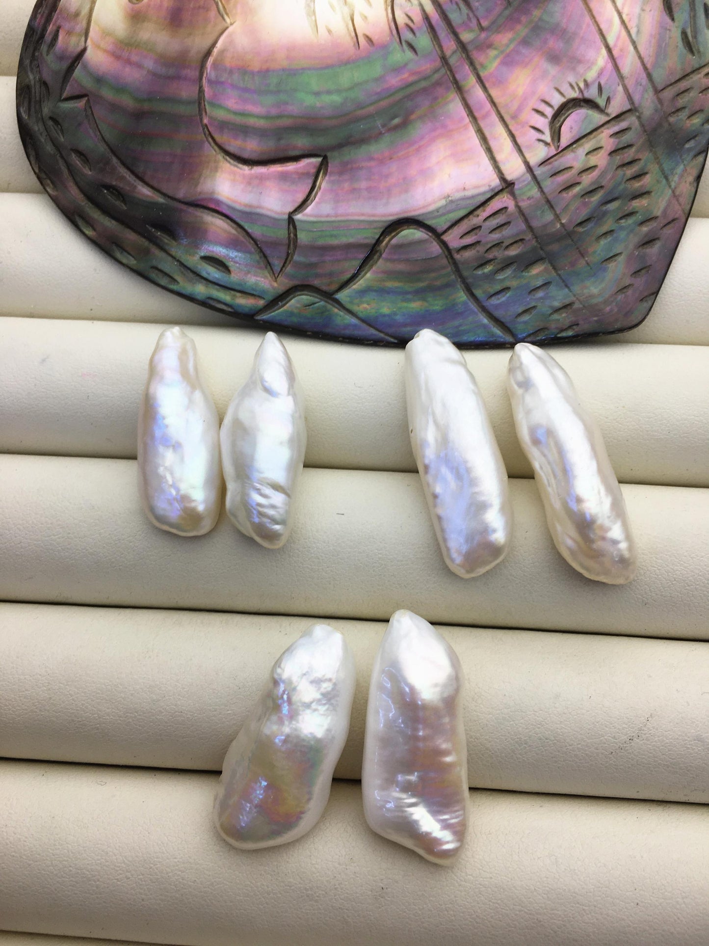 2 pairs AA+ 10-13mm Big Thick White Biwa keshi pearls Pairs,for make dangle earrings,baroque pearl,loose pearl beads,ZS-127-36-6