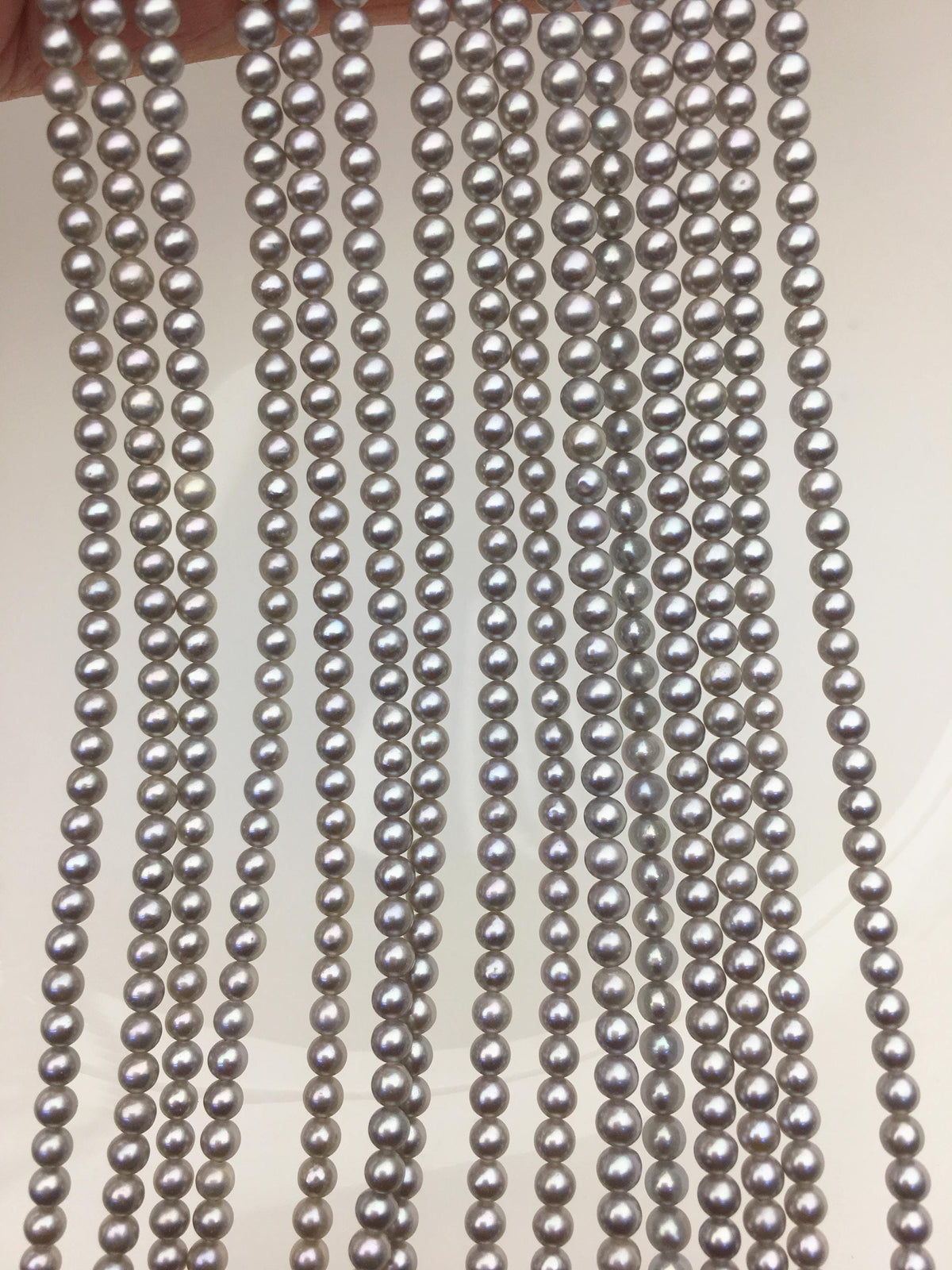 AA+ 3-3.5mm Gray round freshwater pearls,RP3-T7