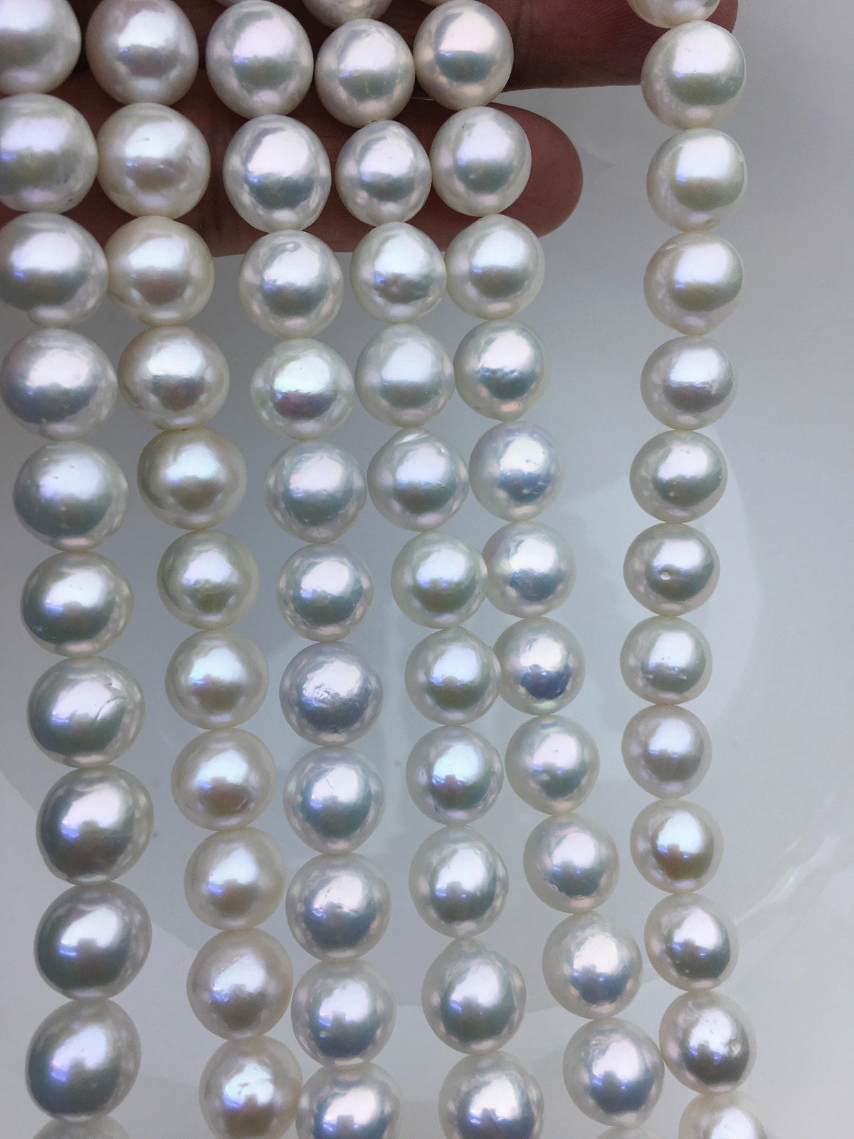 AA+ 9-11mm white round Edison Freshwater Pearl,ED10-2A-2-2