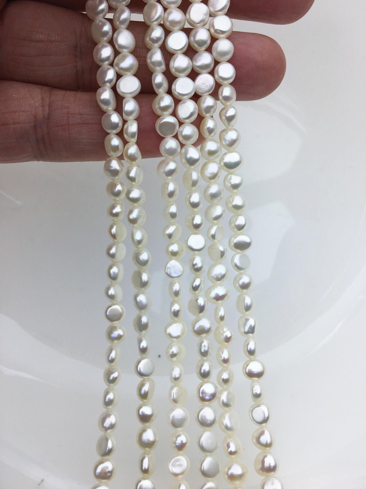 AAA+ 5-6mm Tiny white nugget freshwater pearls,irregular nugget freshwater pearl strand,cheap price,LM5-3A-11