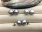 AAA 11-12mm big Silver gray button round Pearl Stud Earrings,freshwater pearl earrings,Wedding,classic pearl studs,SE1-069-13