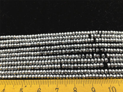 Hematite silver Gray,2x3mm Rondelle Beads,AAA, 200pcs,15.5 inches,G50-B23-002