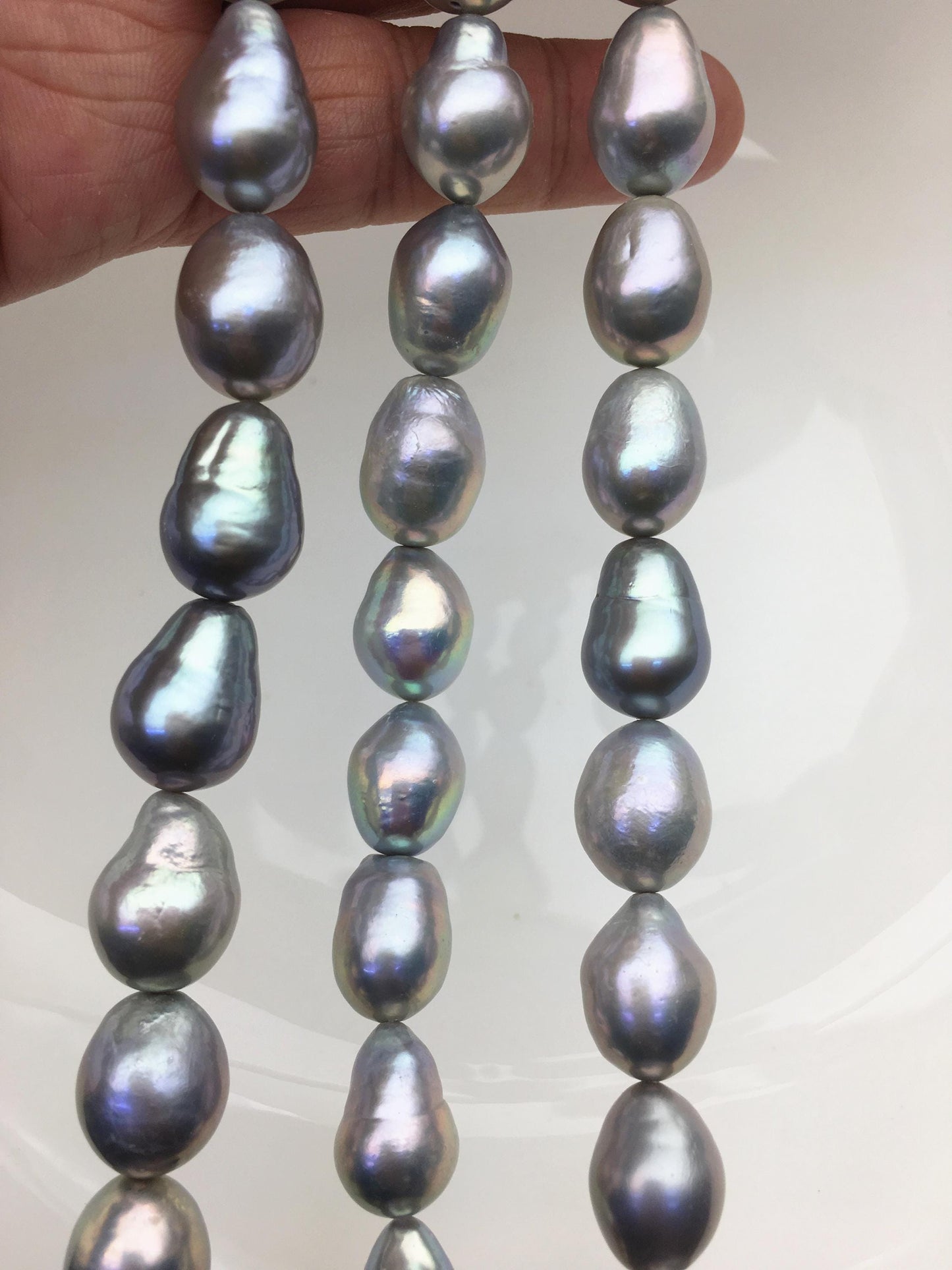 AA+ 11-13mm gray rice drop Edison Freshwater Pearl,ED12-2A-5-27