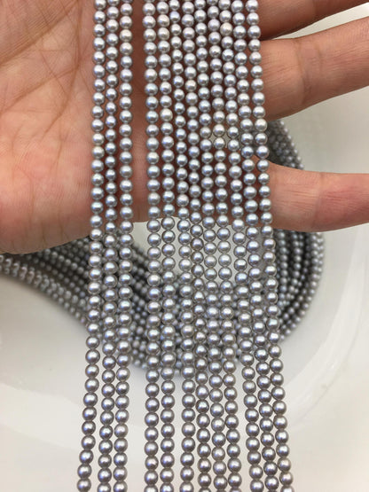 AA+ 3-3.5mm gray round freshwater pearls,white round pearl,pearl wholesale,RP3-T10