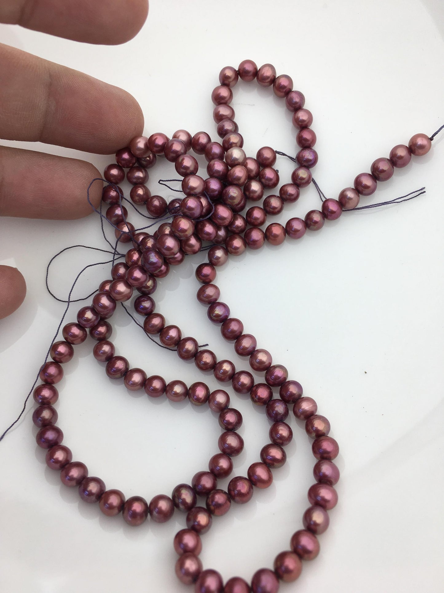 AAA 5.5-6mm red potato freshwater pearls,Wedding Bracelet Beach Wedding Bride Mother of,CR5-T20