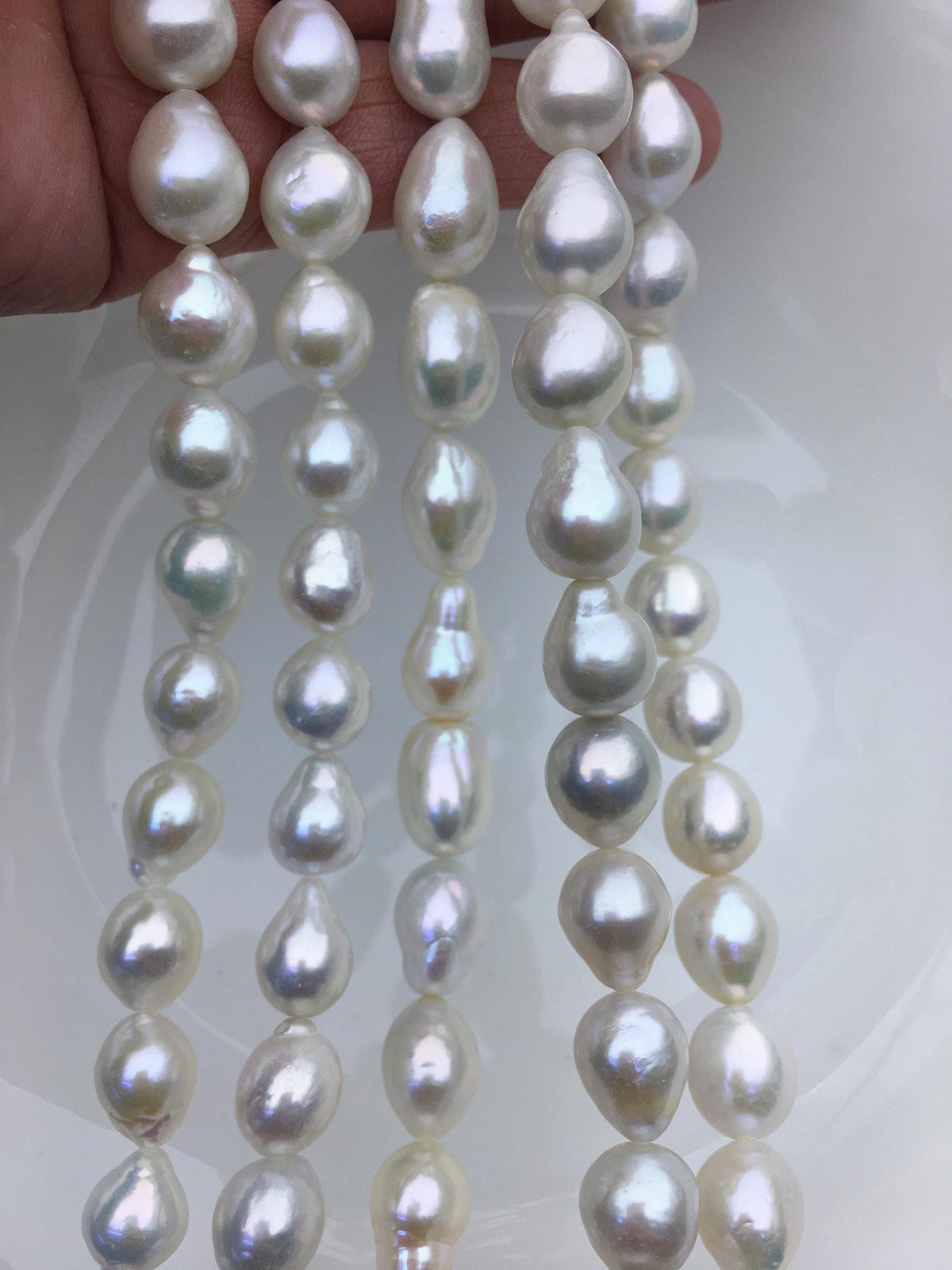 AA+ 10-12mm white drop Edison Freshwater Pearl,ED12-2A-5-38