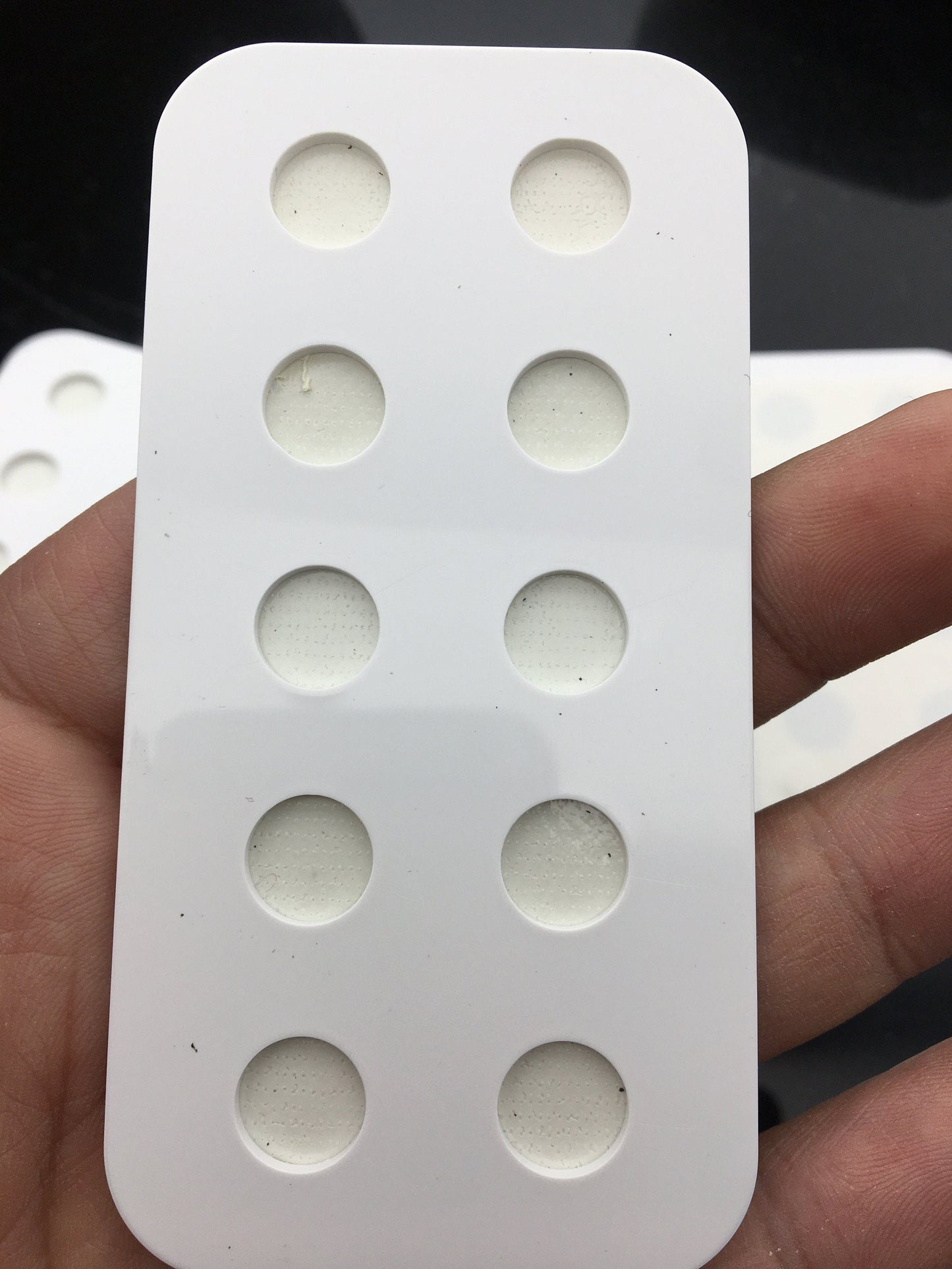 Ten Hole White Acrylic Pearl Matching Cards, A-OTH-018