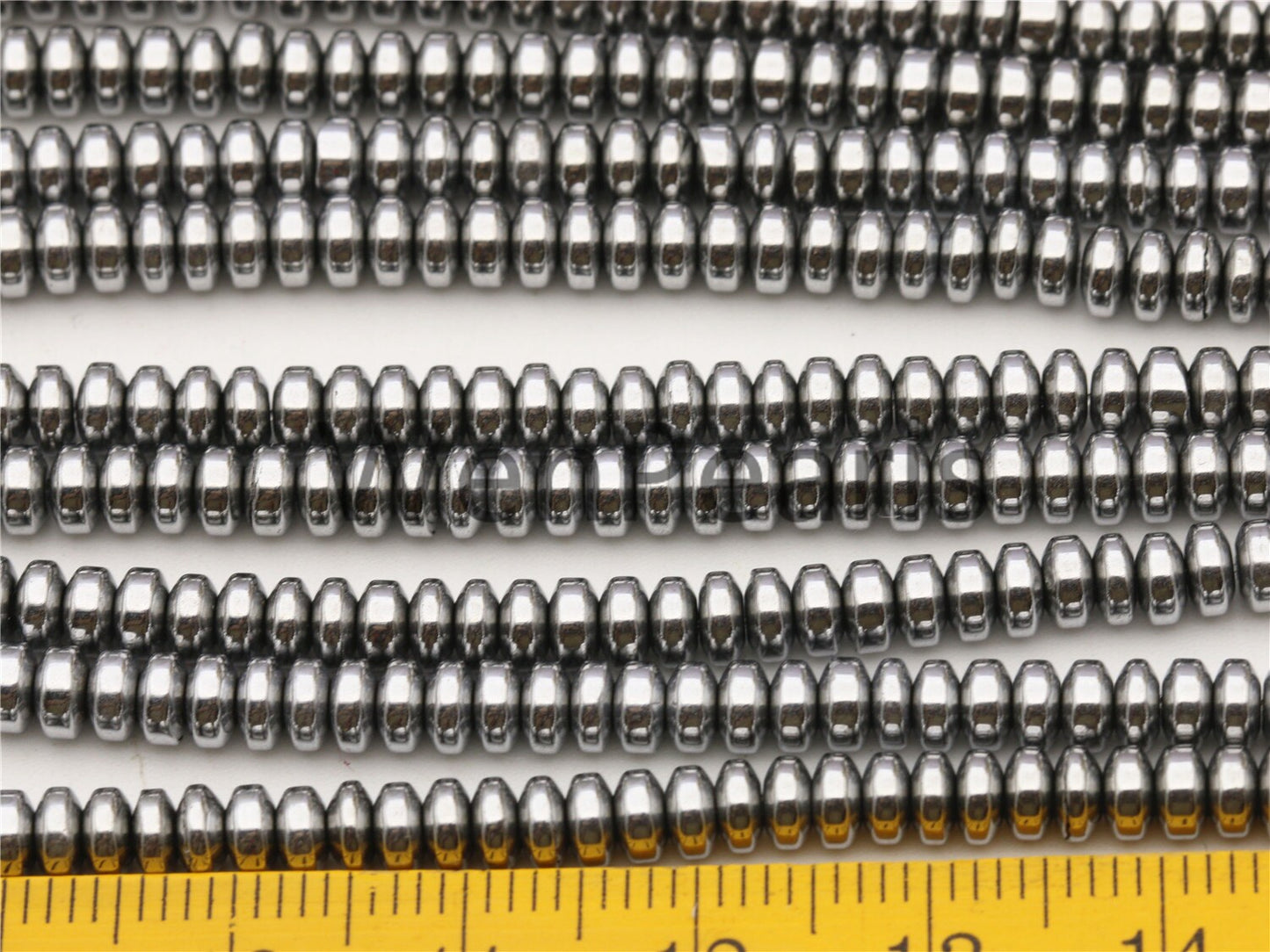 Hematite silver Gray,2mmx4mm Rondelle Beads,AAA, 190 beads,15.5 inches,G50-B24-001