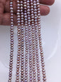 AA+ 4.5-5mm tiny purple button round freshwater pearls,Rondelle pearl Beads,white loose pearl strands,SM4-2A-2