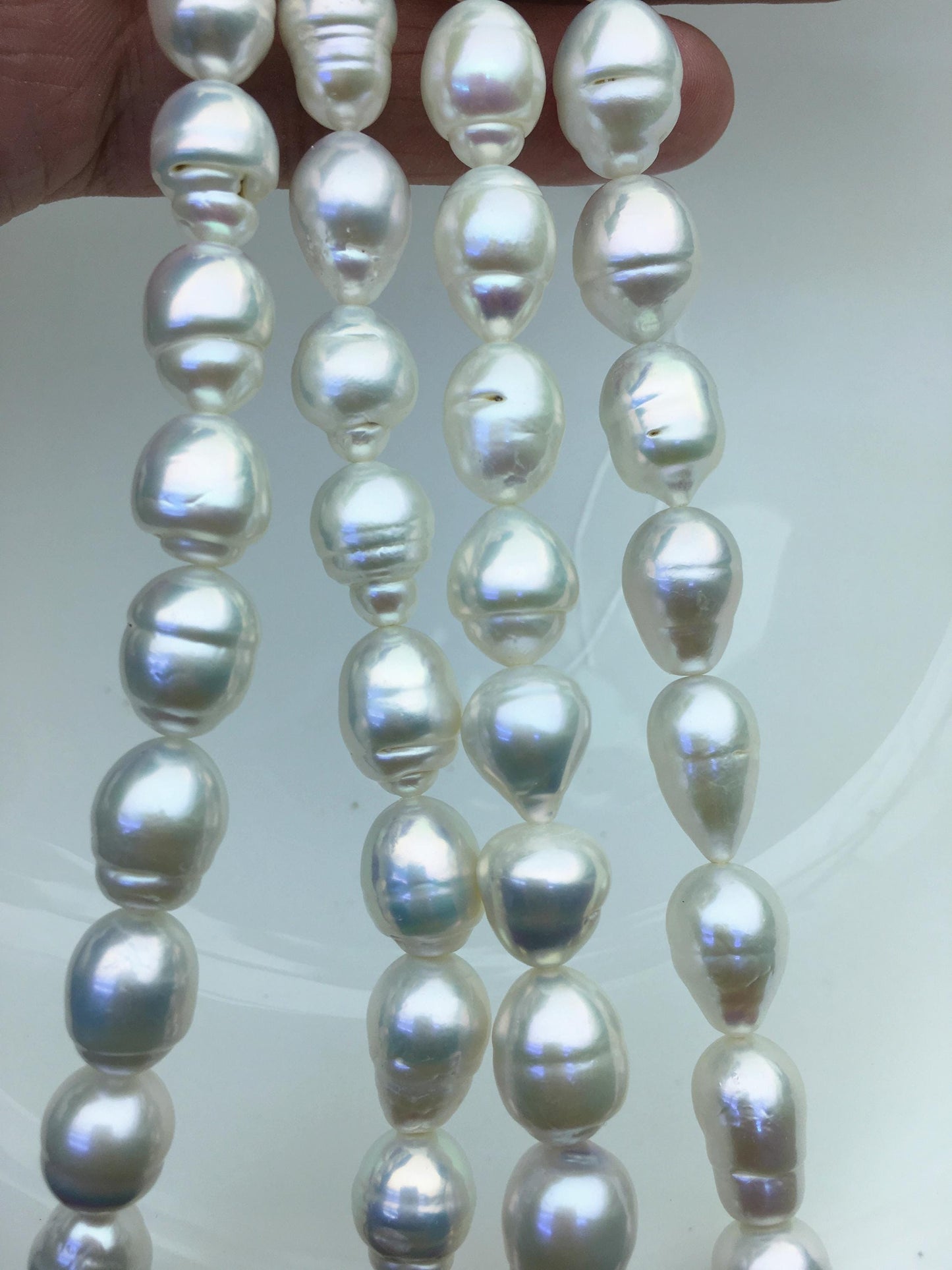 AA+ 9-11mm white circle drop Edison Freshwater Pearl,ED12-2A-5-45