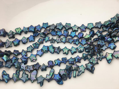 A+ 10-11mm deep blue Five-pointed star Pearl,Freshwater pearl Star, for your design,Cultured Pearls,ZS-103-40