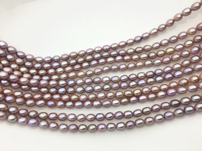 AAA 5.5-6mm purple oval pearl beads,high luster freshwater pearls,loose freshwater pearl,LR5-3A-54