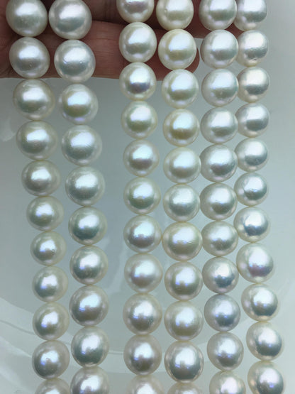 AAA 11-13mm white round freshwater pearls,loose pearl beads,round pearl string,pearl necklace DIY jewelry material,RP12-3A-7