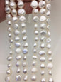 AAA 9.4-10.5mm white nugget freshwater pearls,cultured freshwater baroque pearl bead string,LM10-3A-6