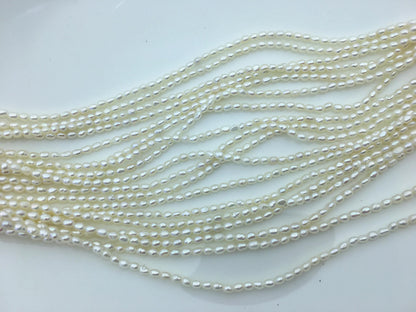 AA+ 2.5-2.8*3-4mm white rice pearls,oval loose pearl beads,diy pearl,genuine pearl,Cultured pearl,diy pearl beads,LR2-2A-1