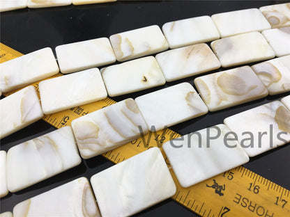 20x30mm Natural Mother of Pearl shell square beads full strand,White shell,Ivory shell,GSHE-R-003