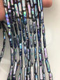 15.5'' AAA 5-6mm Black Blue rectangle pearls,ZS-80-25-19