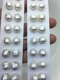 5pairs AAA 10-11mm White baroque drop edison freshwater pearl Pair,no hole,ED11-3A-2-31