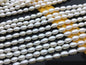 AAA 6.3-7.3mm*9.5-11.5mm white LONG rice freshwater pearls,Cultured white freshwater pearls beads,pearl necklace,wholesale pearl,LR7-3A-72