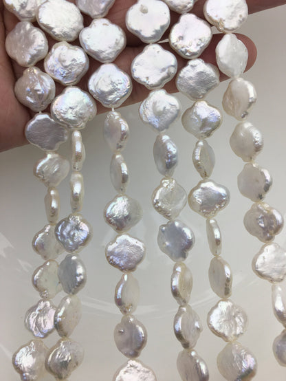AA+ 14-15mm White baroque Freshwater Pearls , for your design,ZS-T8