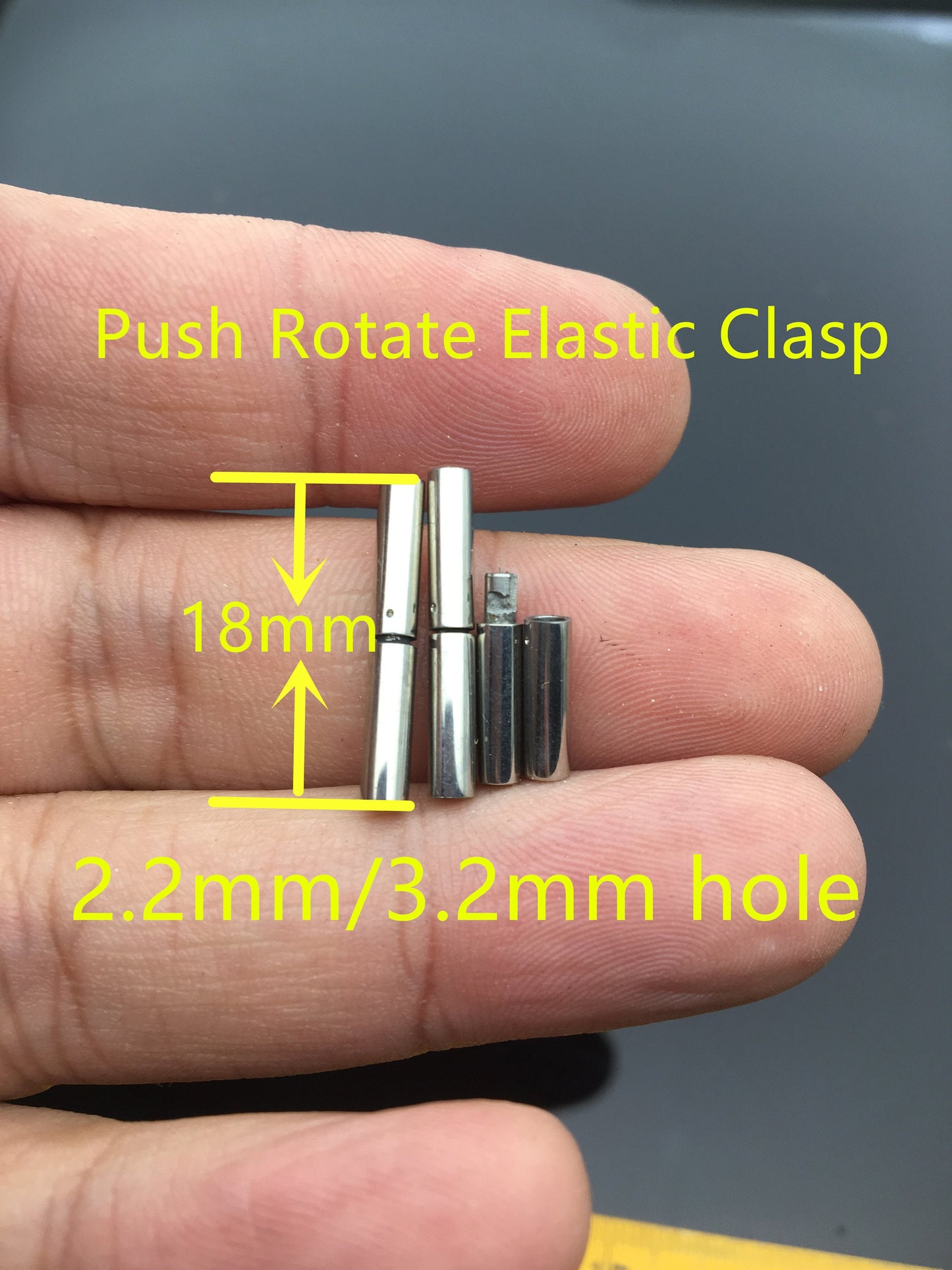 2pcs 2.2mm 3.2mm hole round leather cord bracelet necklace bayonet clasp,DIY,necklace clasp,bracelet clasp,high quality, AAL-007