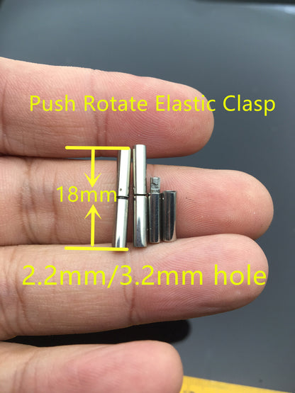 2pcs 2.2mm 3.2mm hole round leather cord bracelet necklace bayonet clasp,DIY,necklace clasp,bracelet clasp,high quality, AAL-007