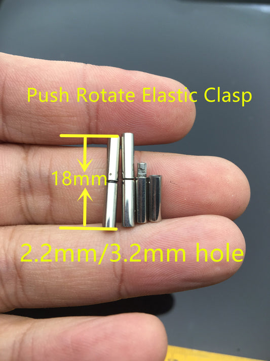 2pcs 2.2mm 3.2mm hole round leather cord bracelet necklace bayonet clasp,DIY,necklace clasp,bracelet clasp,high quality, AAL-007