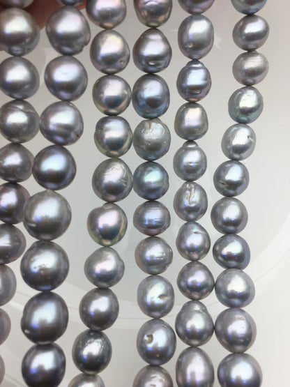 AA 11-13mm big gray baroque drop Edison Freshwater Pearl,ED12-2A-5-76