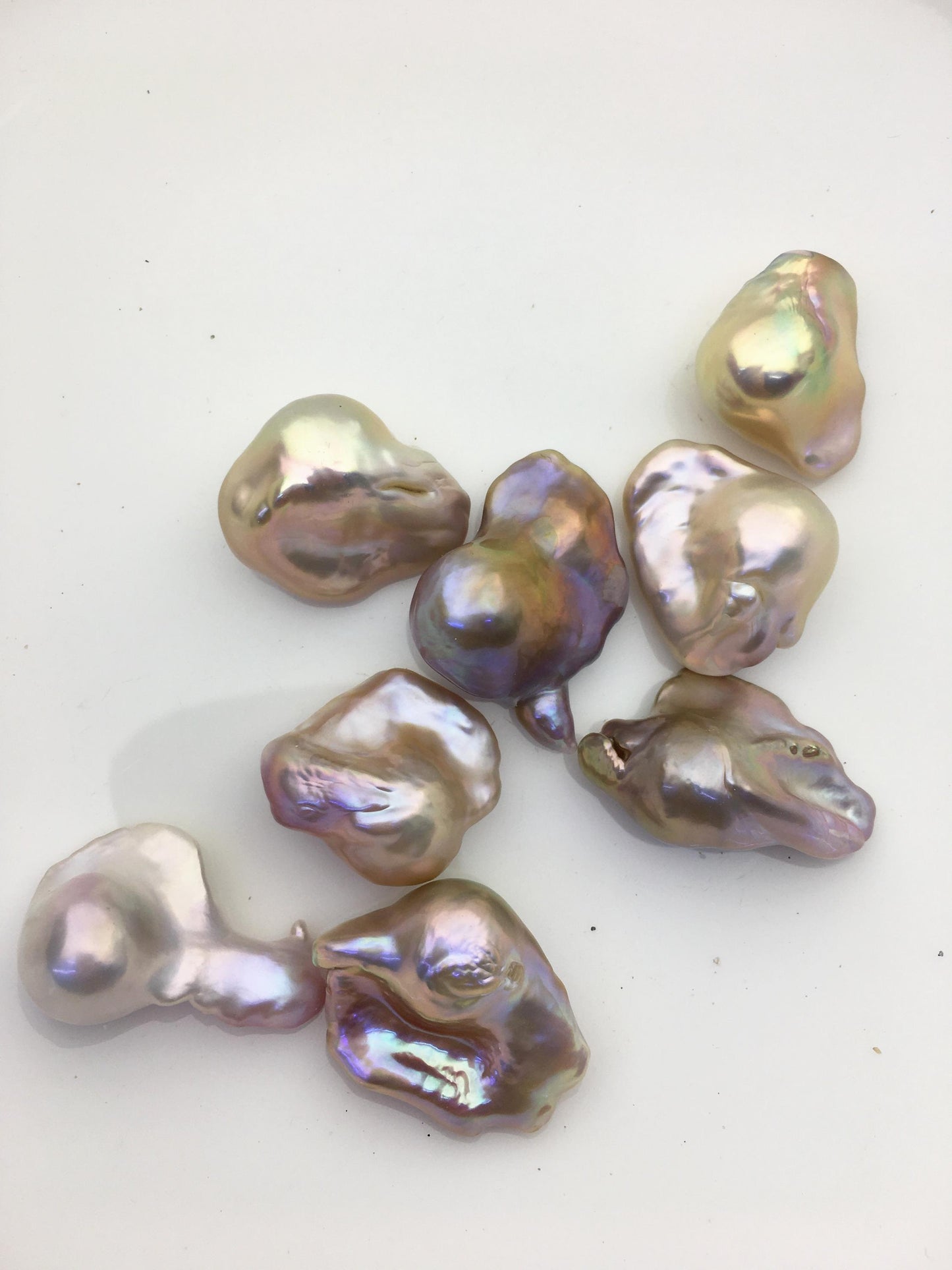 8pcs AAA/AA+ 18-22mm Natural Color Flame ball Pearl - no hole,FL15-T4-1