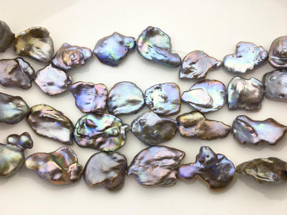 AA+ 16-20mm Gray Bronze keshi Freshwater Pearl,DIY Loose Freshwater Pearl,ZS-200-9