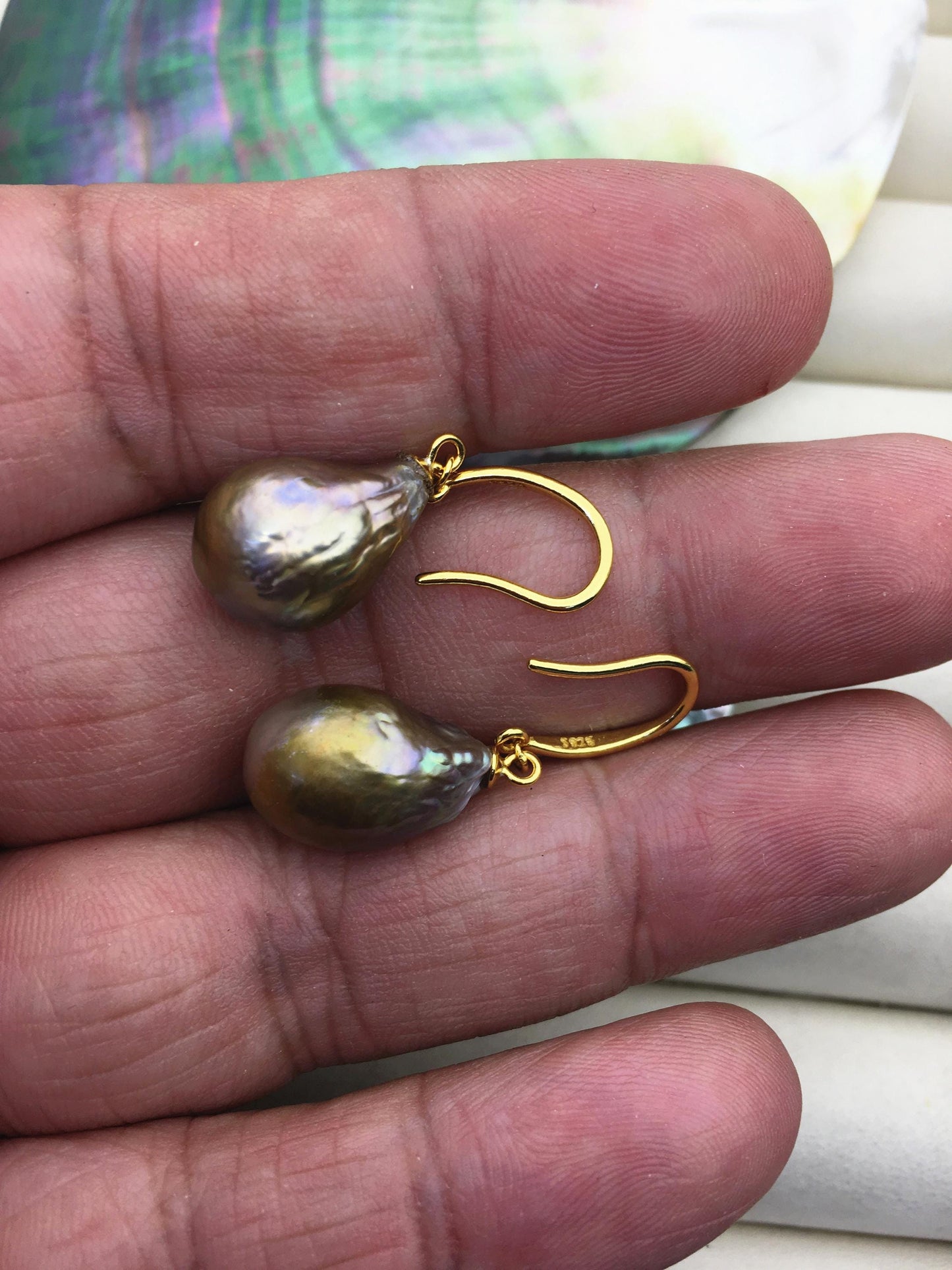 1 pair AAA 11-12mm gray drop edison pearl dangle earrings,S925 Sterling Sliver earrings,SE3-T9-8