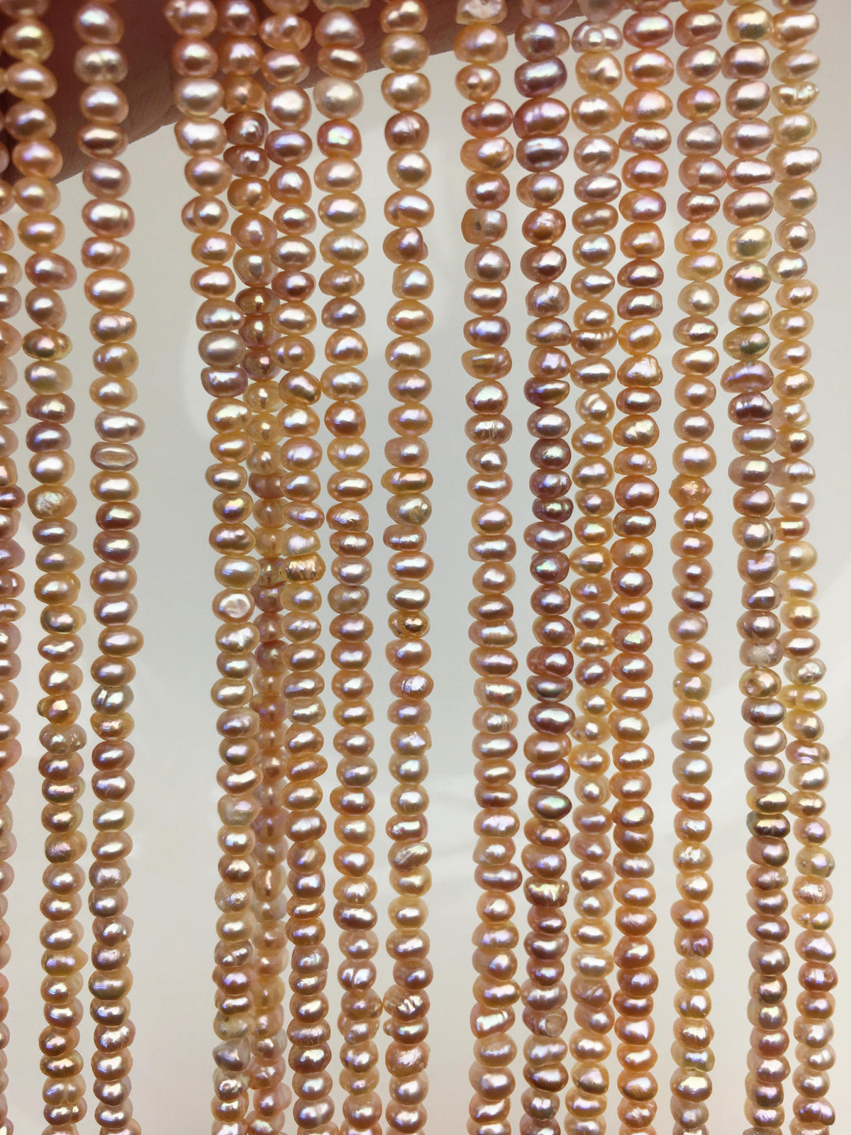 AA 3-3.5mm tiny pink button pearls,full strand,Rondelle pearl Beads,orange freshwater pearl,loose strands,SM3-2A-2