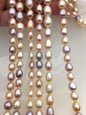 AAA+ 8.3-9.3mm misc color nugget freshwater pearls,pink peach purple nugget pearl, high luster,LM9-3A-2