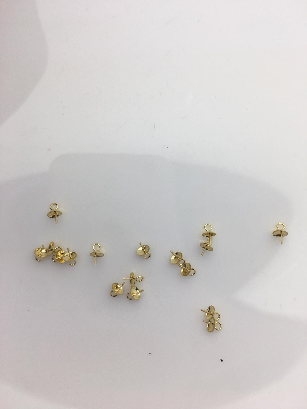 3.5mm cup yellow 18k solid gold smooth cup pendant hook, for pendant,DIY,wholesale,ASG-Pd-005