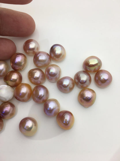 22pcs AAA 12-13mm Baroque Freshwater Mabe Natural Purple Rainbow Freshwater Pearls,no hole,MB-T45