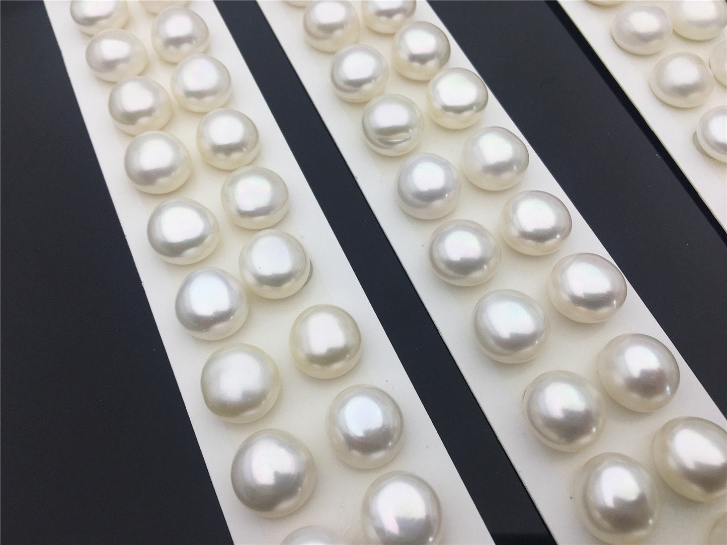 Rare!AAA 12-12.5mm High Luster White baroque button freshwater pearls,round button pearl pairs,pearl earring,pearl stud,BTN12-2A-4