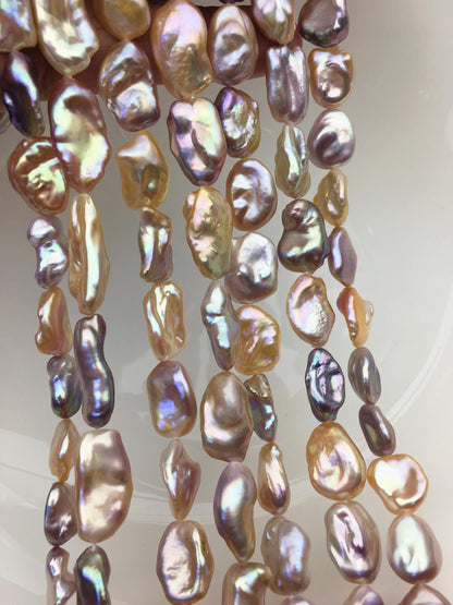 AAA 11-13mm natural pink purple thick keshi Freshwater Pearl,DIY Loose Freshwater Pearl,ZS-200-121-20