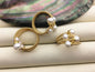Gold Open white pearl ring,inexpensive engagement rings,fashion rings,fake diamond rings real pearls,inexpensive ring,R1-088-4